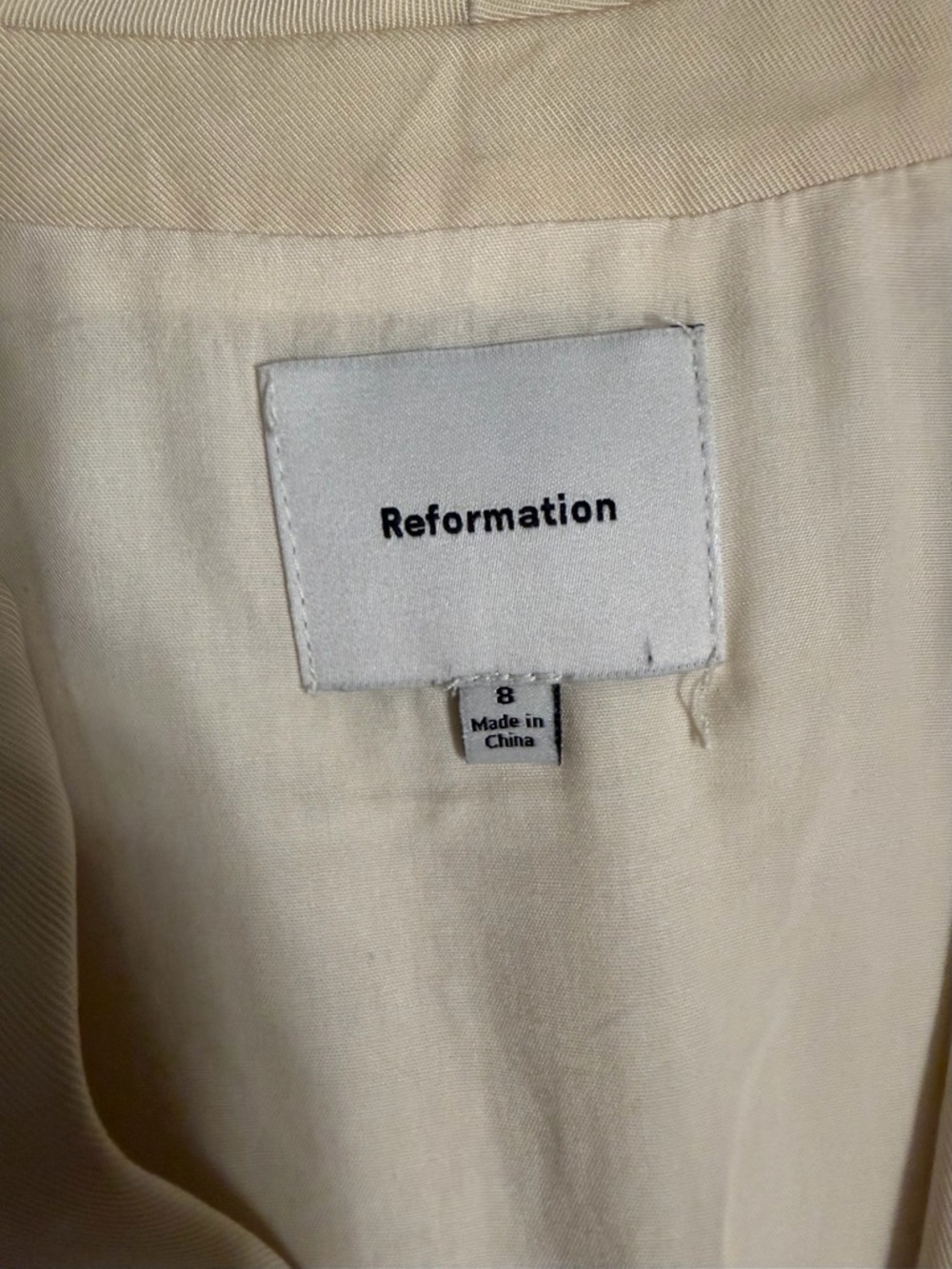 Reformation | Oakley Vest in Sugar | Sz 8 - Picture 8 of 8